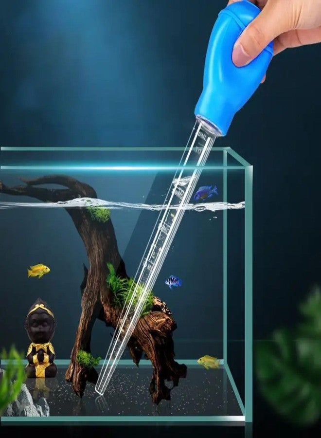 VAYINATO® 30ml (Blue) Transparent Aquarium Manual Water Changer, Dropper, Waste Remover and Gravel Cleaning Straw | Aquarium Clean Pipette Dropper by Petzlifeworld - Image 1